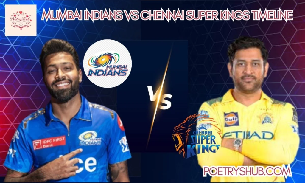chennai super kings vs mumbai indians timeline