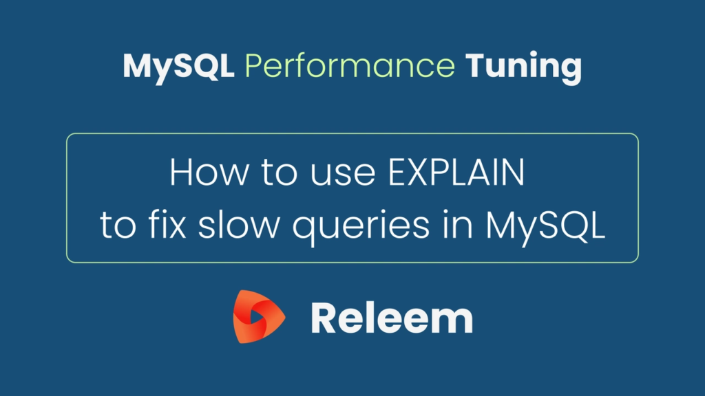 how to fix slow mysql queries