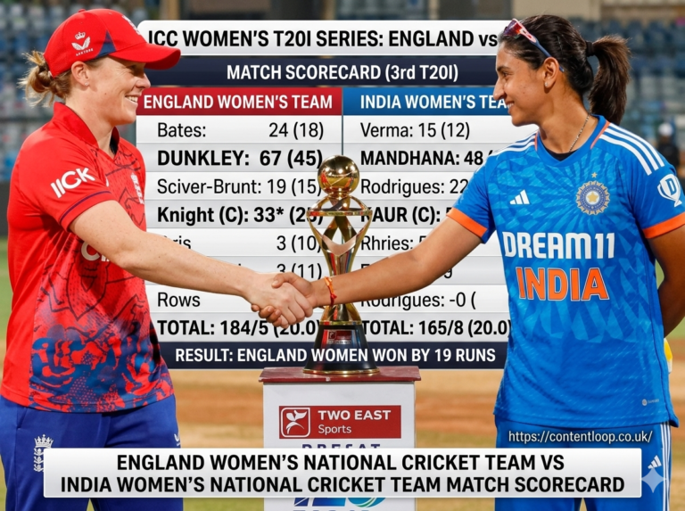 england women's national cricket team vs india women's national cricket team match scorecard